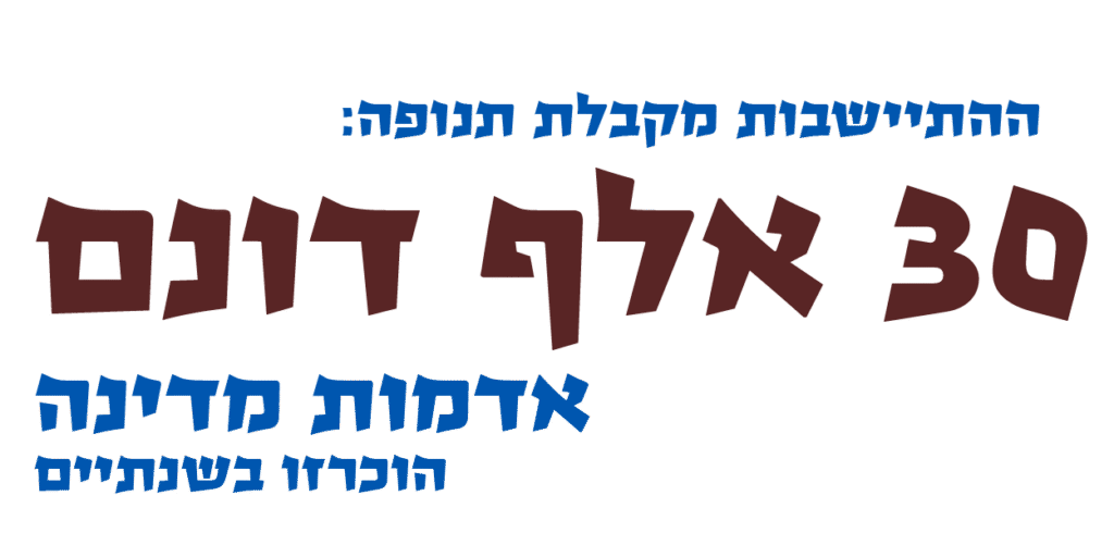 30 אלף דונם אדמות מדינה